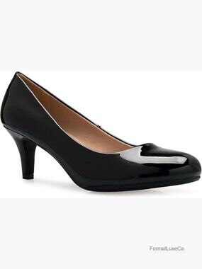Classic Kitten Heel Dress Pumps with Arch Support
